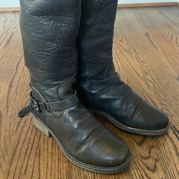 Steve Madden Shoes - Steve Madden Over-the-Knee Boots Black Leather size 7